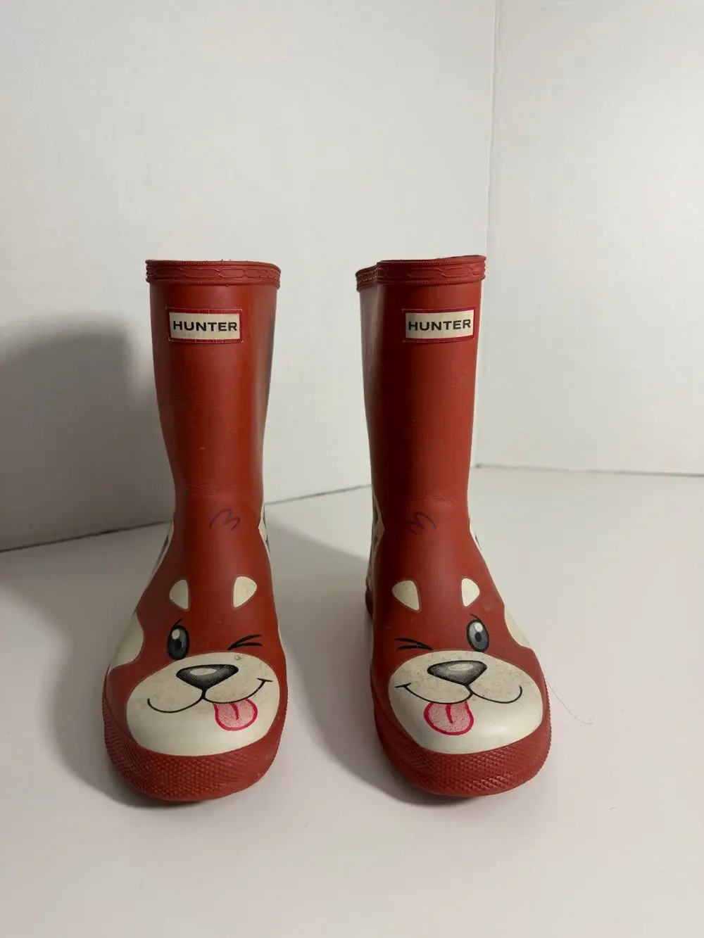 Hunter Kids Red Panda Rain Boots Size 12 Unisex